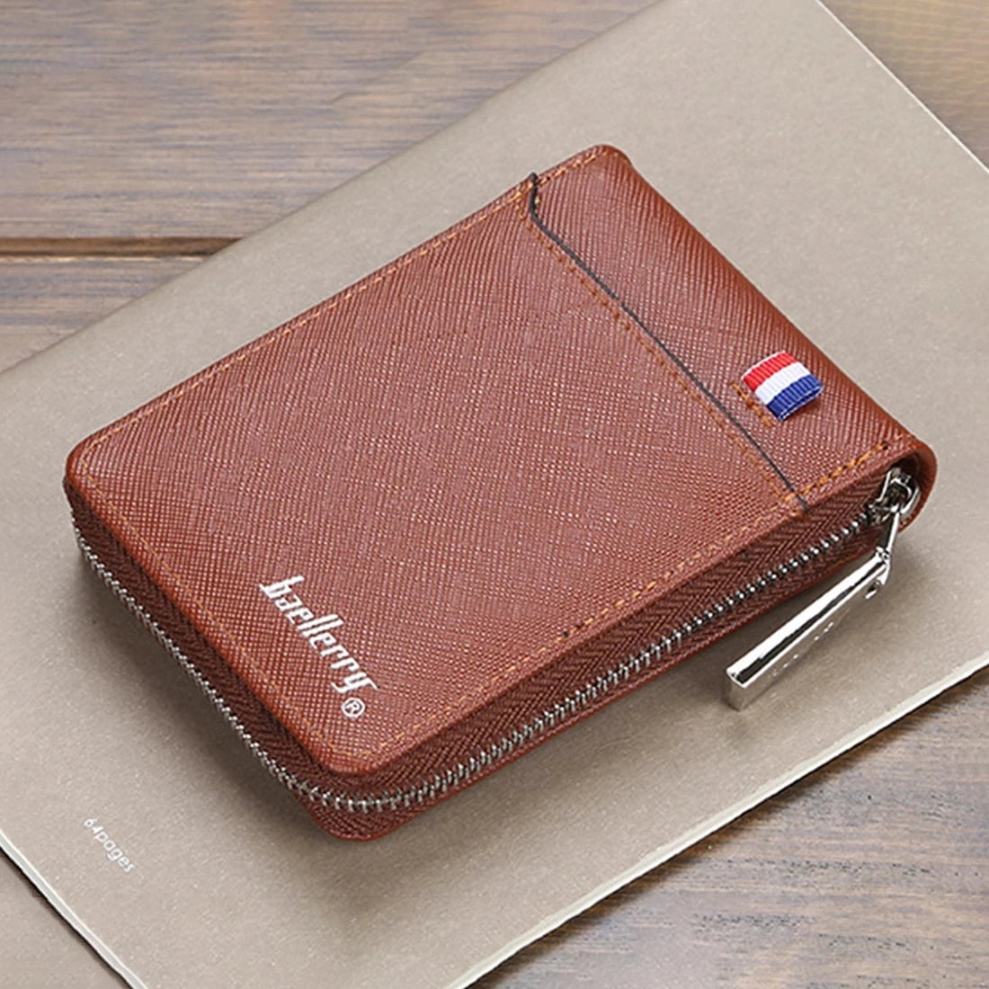 2022 New Wallet Men's Short Small Multifunctional Hand Card Holder PU Business Zipper Purse Fashion High-quality Casual