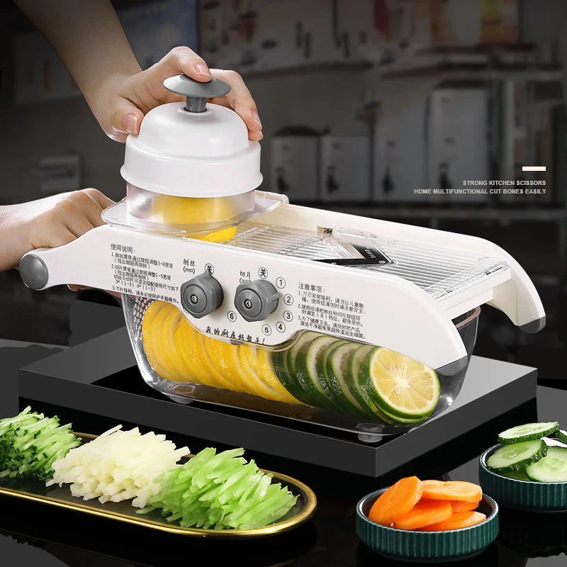 Lemon Slicer Multifunctional Fruit Potato Grater With Basket Vegetable Chopper Carrot Cutter Slicer Kitchen Vegetable Grater