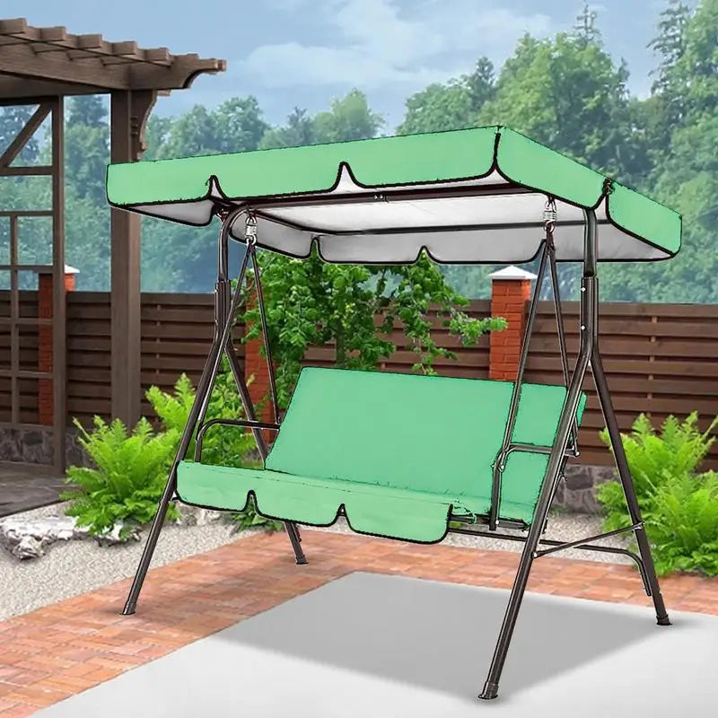 Swing Cushion Canopy Cover Set Replacement For Patio Garden Yard 3 Seater Chair Waterproof Covers Hammock Cushion For Outdoor