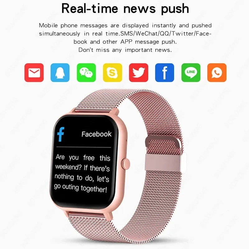 Montre connectée pour hommes et femmes, avec appels Bluetooth, fréquence cardiaque, sang, oxygène, Assistant vocal, 2024 + sport, pour Xiaomi, nouveau, 100