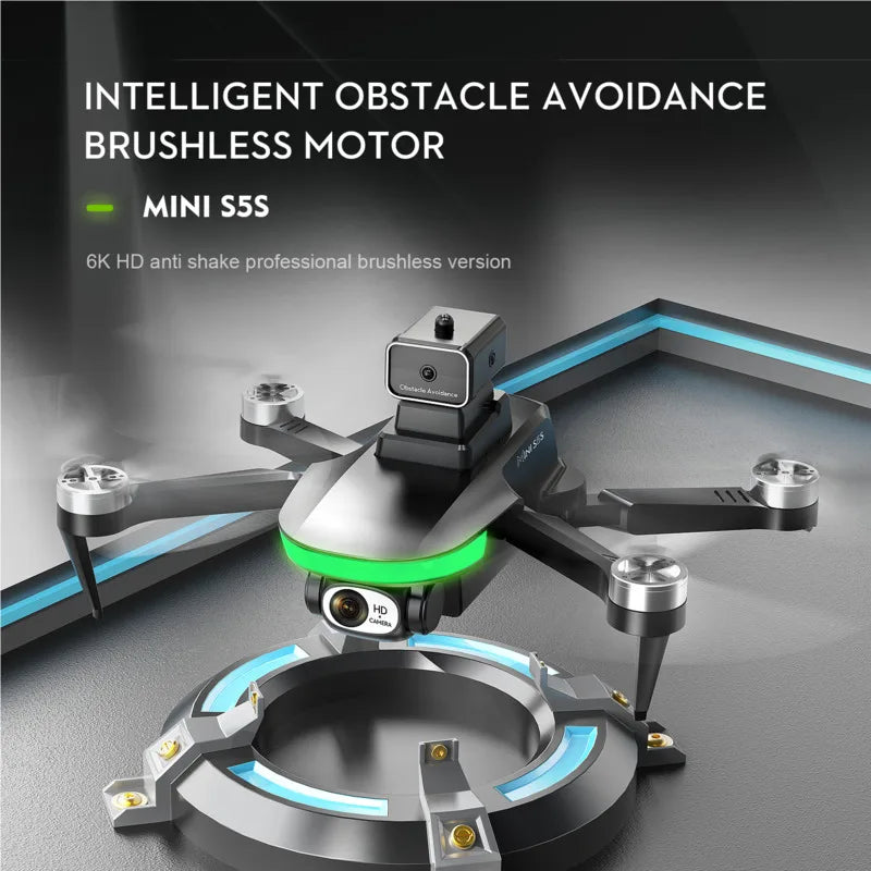 S5S Mini Drone 4K 6K double caméra HD évitement d'obstacles positionnement du flux optique sans brosse RC Dron pliable quadrirotor jouets cadeaux _
JASMIN LI