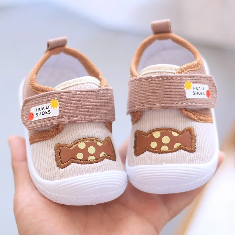 Chaussures en coton doux pour bébés filles et garçons, premiers pas, chaussures mignonnes pour nouveau-nés, pour filles et garçons, printemps et automne