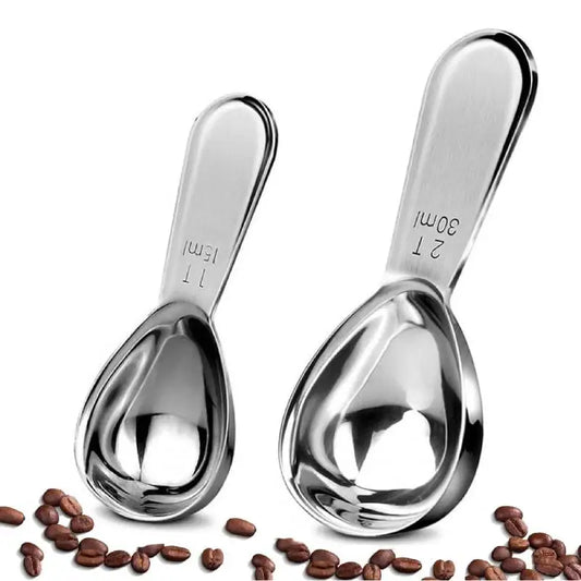 15/30ML Stainless Steel Coffee Scoops Tablespoon Coffee Measure Spoon for Ground Coffee Loose Tea Sugar Whole Bean Flour Gifts