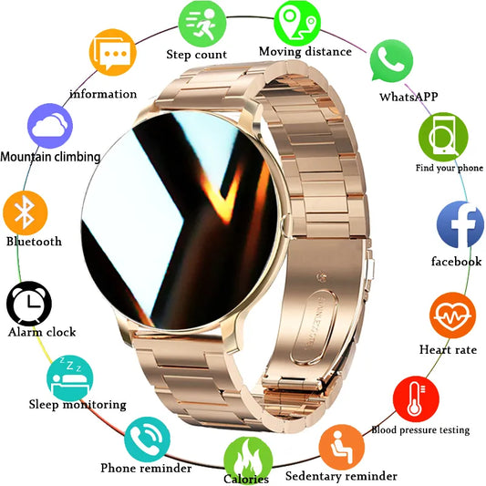 Montre connectée ECG + PPG pour hommes et femmes, écran HD, santé 24 heures, cadran personnalisé, piste d'activité physique, appel Bluetooth, pour Android IOS, 2024