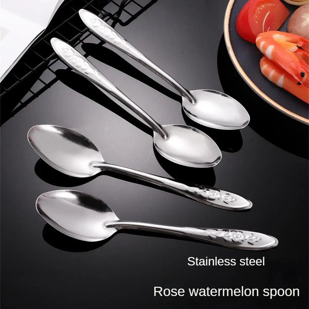 10/20/50PCS Spoon Smooth Edges Without Damaging The Mouth Fashionable And Aesthetically Pleasing Tableware Eating Spoons