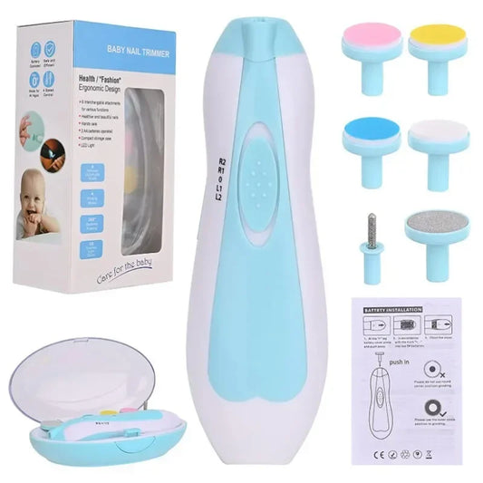 Kids Baby Nail Trimmer Electric Baby Manicure Pedicure Nail Clippers Cutter Scissors Care Set New Born Baby Nail Clipper