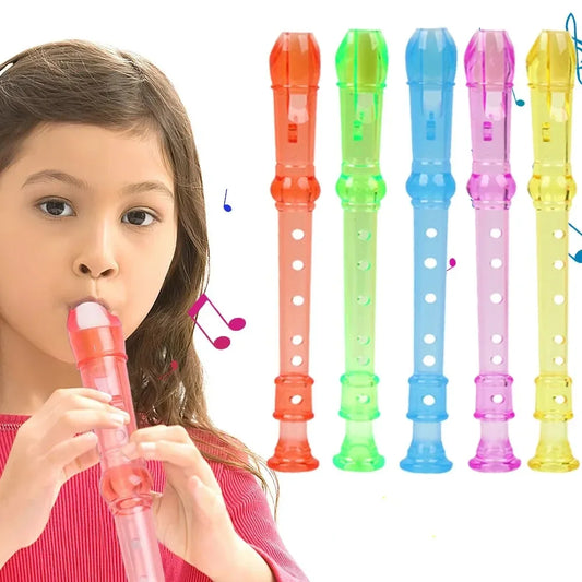 1PC Plastic Six-hole Flute Musical Instrument Toys for Kids Music Sense Training Children Educational Toy Baby Fun Birthday Gift