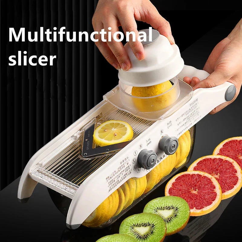 Lemon Slicer Multifunctional Fruit Potato Grater With Basket Vegetable Chopper Carrot Cutter Slicer Kitchen Vegetable Grater