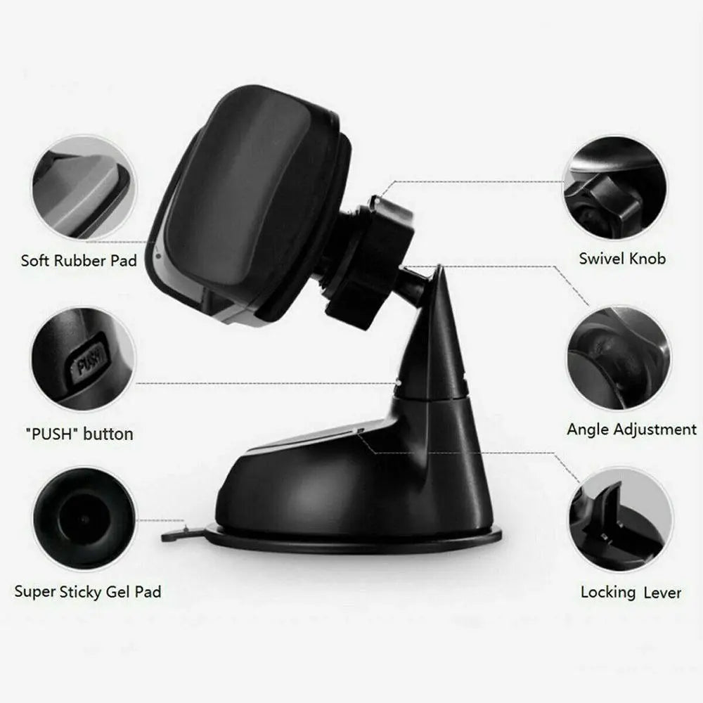 360 Degrees Rotation Car Universal Phone Holder Dashboard Suction Mount Windscreen Stand Mobile Phone Bracket Car