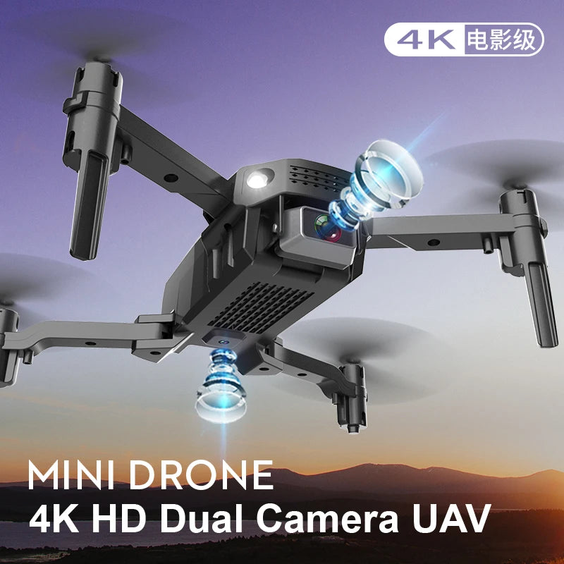 Mini Drone 4K 1080P HD caméra WiFi Fpv pression de l'air maintien d'altitude pliable quadrirotor RC Dron enfant jouet garçons cadeaux