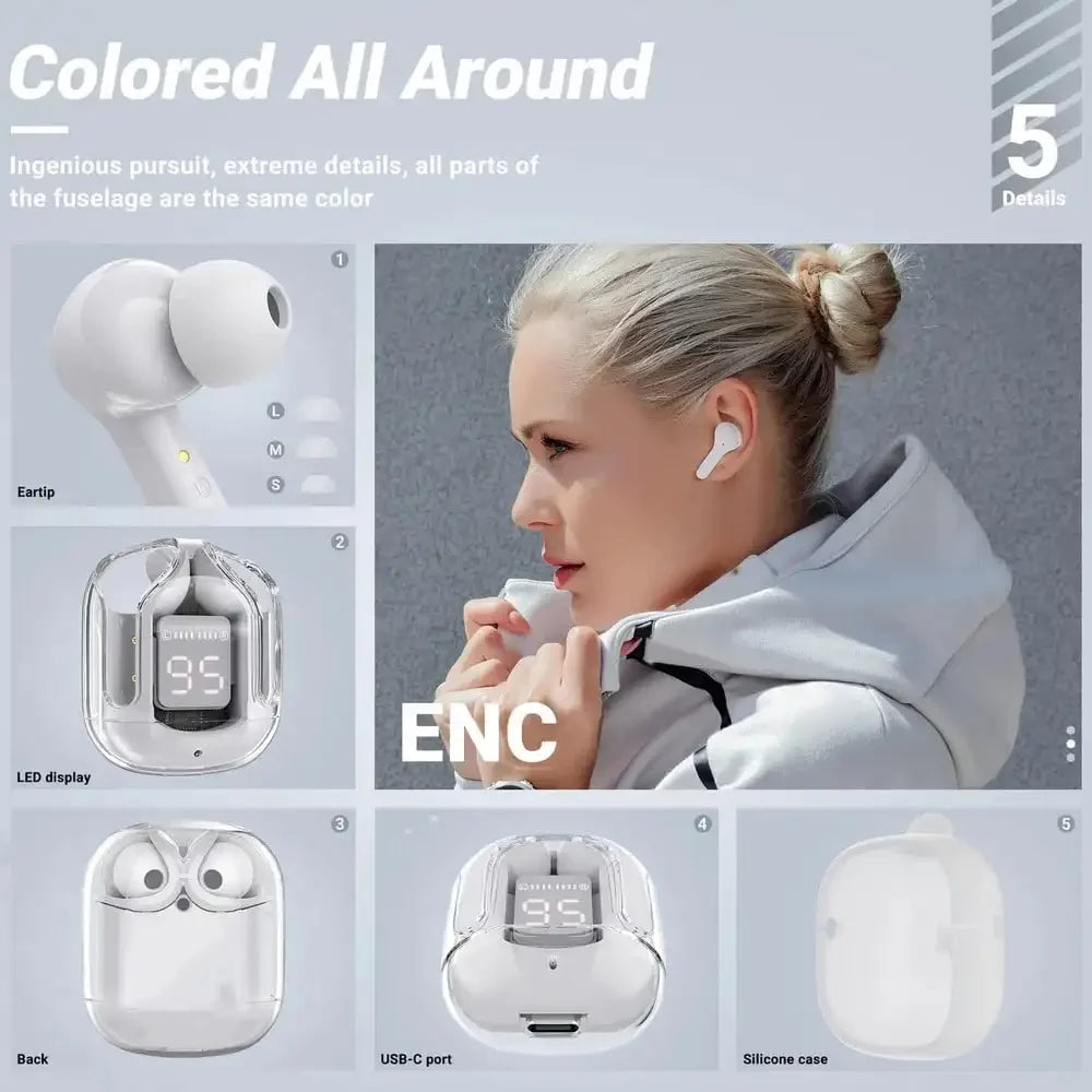 Écouteurs Bluetooth sans fil BT30 casque stéréo HiFi avec affichage numérique casque antibruit avec micro écouteurs de jeu bt30