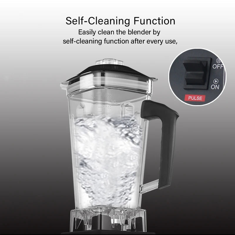 Heavy Duty Commercial Kitchen Timer Smoothies Bar Blender Juicer Frozen Fruit For Shakes Ice Smoothies BPA Free 2L Jar