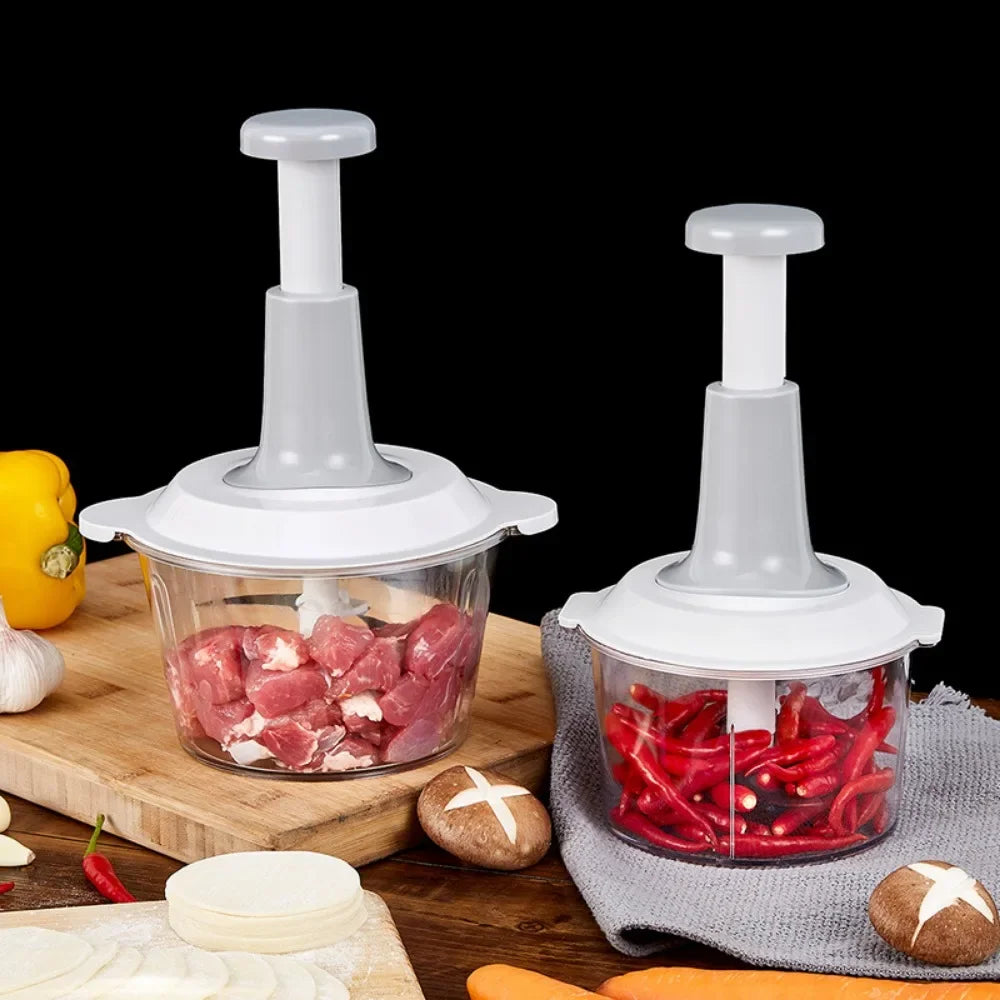 Multifunctional Manual Food Crusher Kitchen Meat Grinder Machine Rotate Vegetable Chopper Slicer Dicer Kitchen Gadget Blenders