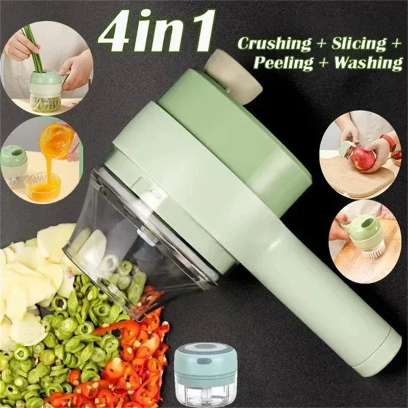 Multifunctional Electric Vegetable Cutter SlicerGarlic Mud Masher Garlic Chopper Chili Crusher Pressing Mixer Machine Accesorio