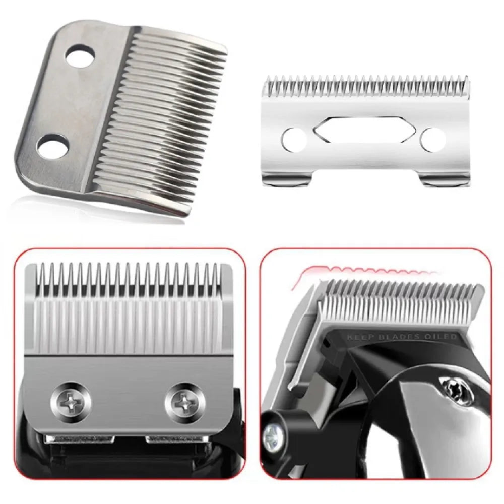 KM-809A Professional Hair Clipper Blade Professional Stagger-Tooth 2-Hole Clipper Blade Carton Steel Clipper Accessories