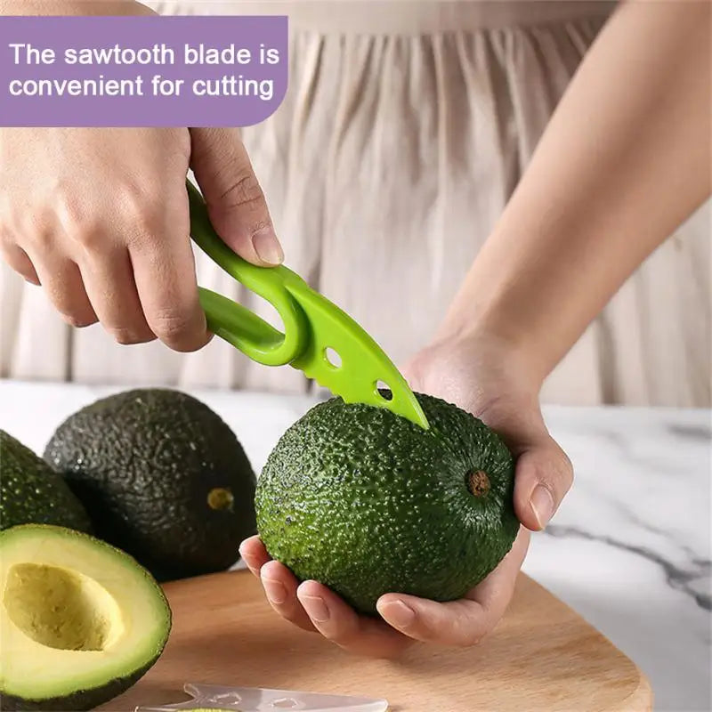 3 In 1 Avocado Slicer non-toxic Avocado Slicer Knife Fruit Peeler Three-in-one Pulp Flesh Separator Fruit Peeler Kitchen Tools