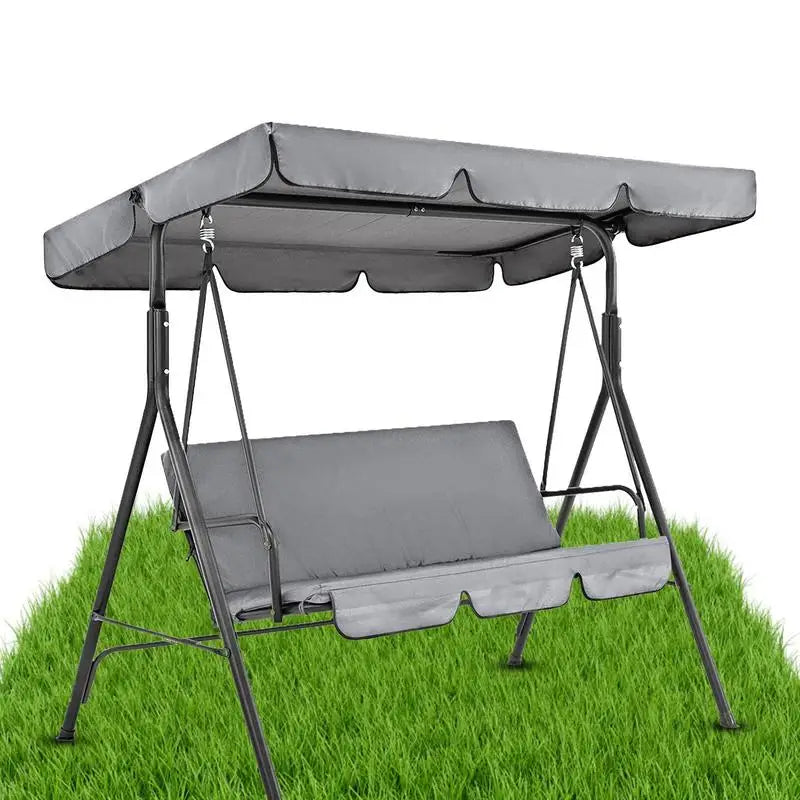 Swing Cushion Canopy Cover Set Replacement For Patio Garden Yard 3 Seater Chair Waterproof Covers Hammock Cushion For Outdoor