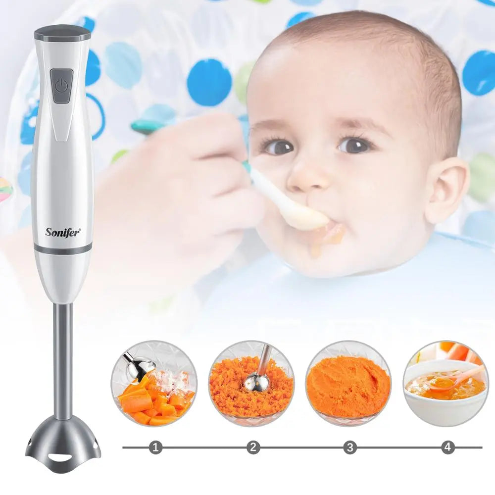 Blender Electric Food Mixer Kitchen Detachable Hand Blender Egg Beater Vegetable Stand Blend Stainless Steel Blade 220V Sonifer