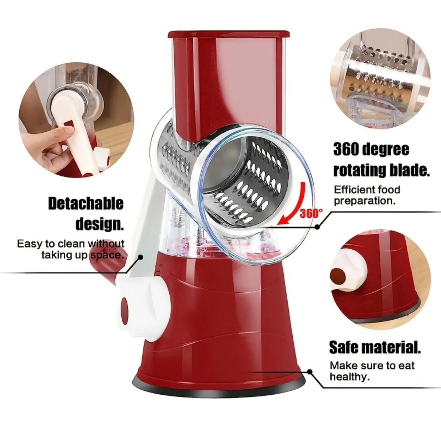 Manual Vegetable Grater Potato Carrot Cutter Slicer Stainless Steel Vegetable Shredder Cheese Roller Cutter Home Kitchen Gadgets