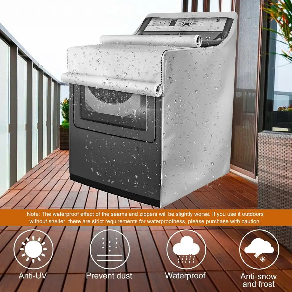 Washing Machine Top Dust Cover Waterproof Sunscreen Anti-uv Laundry Washer/dryer Dustproof Protective Cover