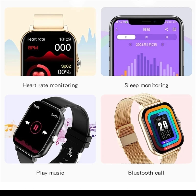 Montre connectée pour hommes et femmes, personnalisation du visage, appel Bluetooth, pour téléphone Xiaomi Huawei Android IOS, nouvelle collection