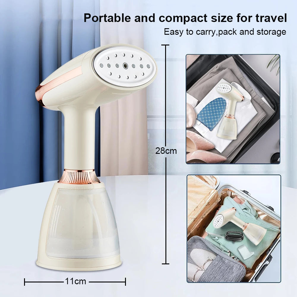 Steam Iron Portable Garment Steamer For Clothes 1500W Powerful Handheld Vertical Steam Generator For Clothes Mini Clothes iron