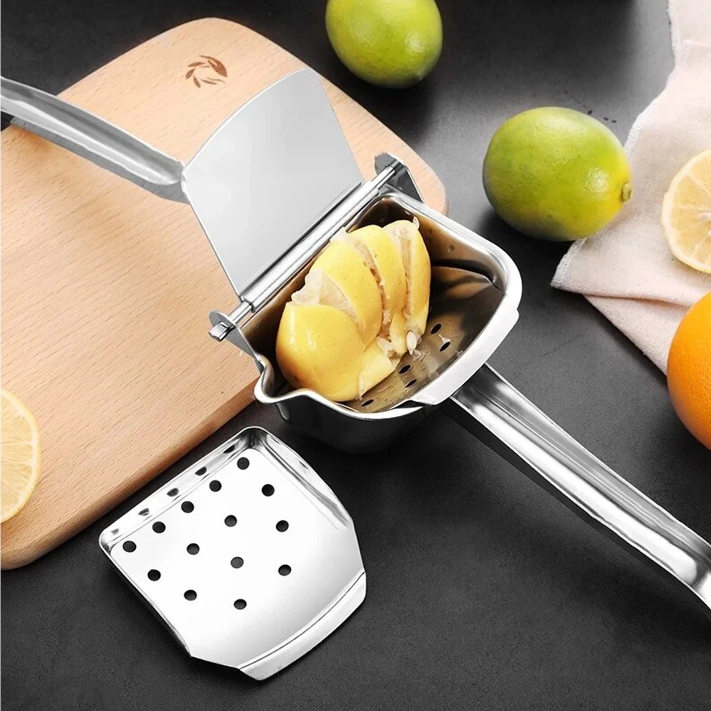 Manual Lemon Squeezer Zinc Alloy Steel Orange Squeezer Juicer Fruit Juice Citrus Press Machine Handle Press Multifunctional Tool